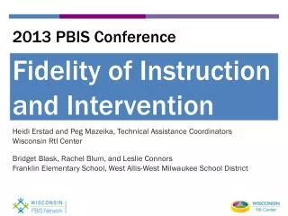 2013 PBIS Conference