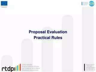 Proposal Evaluation Practical Rules
