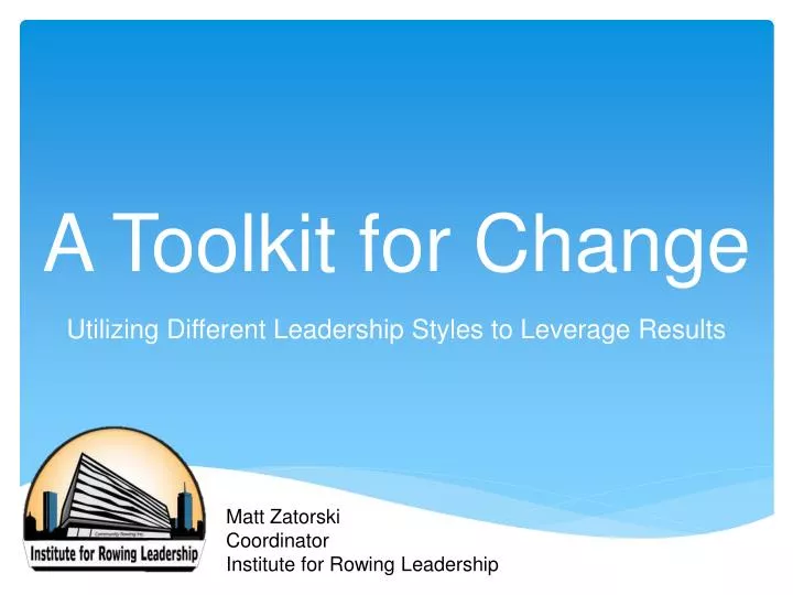 a toolkit for change