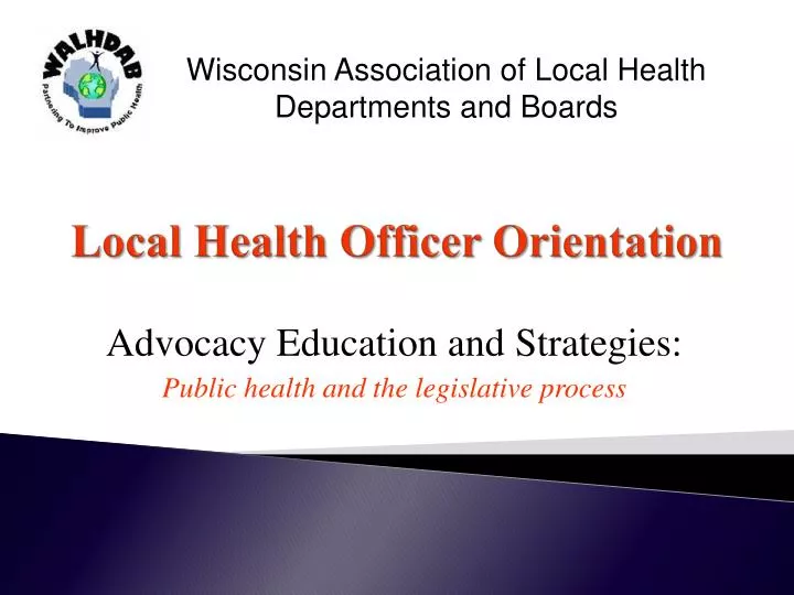 local health officer orientation