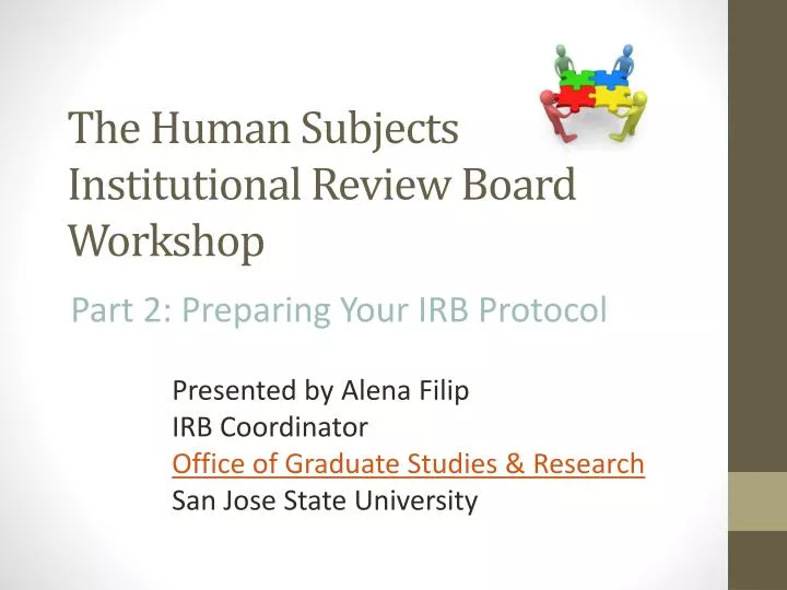 the human subjects institutional review board workshop