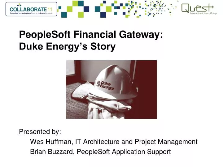 peoplesoft financial gateway duke energy s story