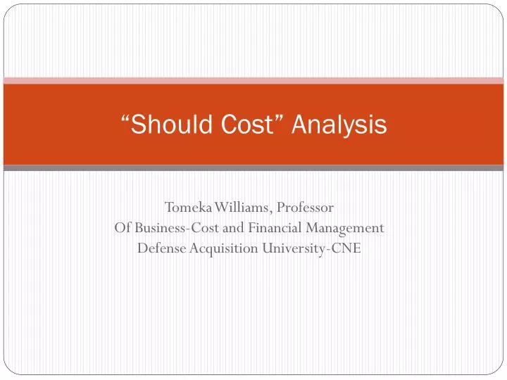 should cost analysis