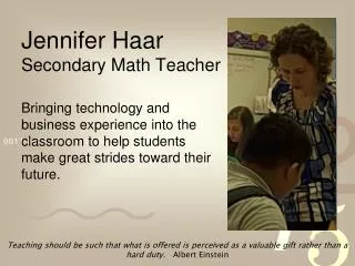 Jennifer Haar Secondary Math Teacher