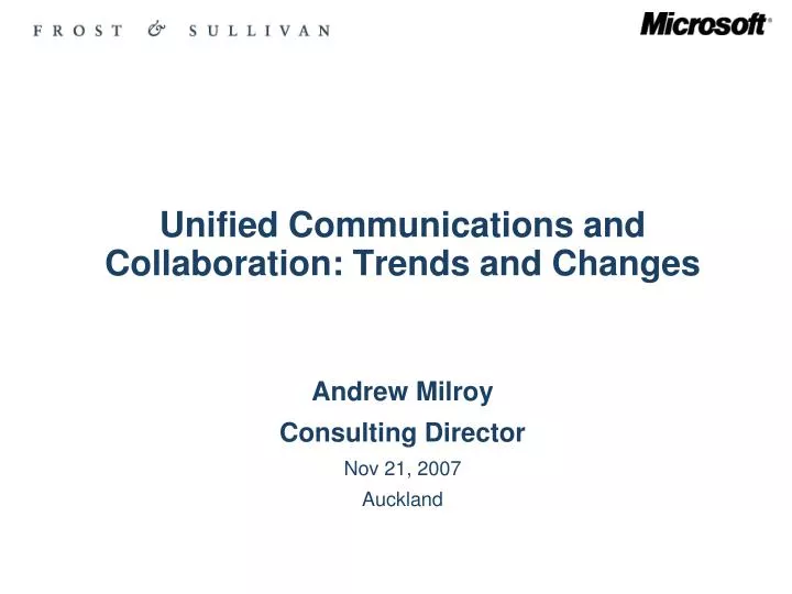 unified communications and collaboration trends and changes