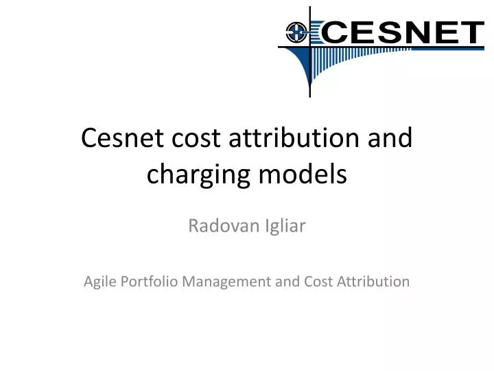 cesnet cost attribution and charging models