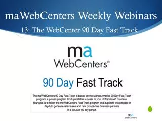 maWebCenters Weekly Webinars