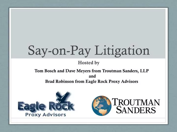 say on pay litigation
