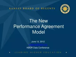 The New Performance Agreement Model
