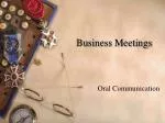Business Meetings