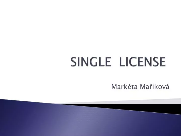 single license