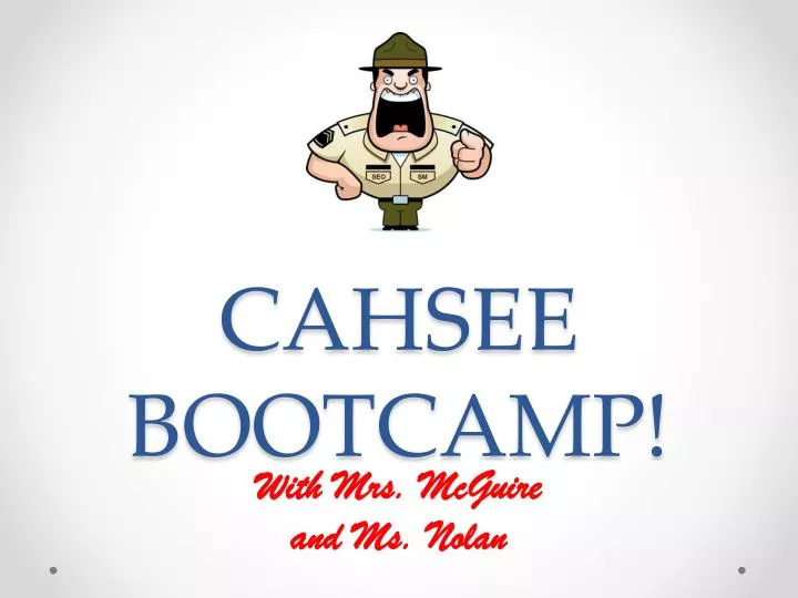 cahsee bootcamp