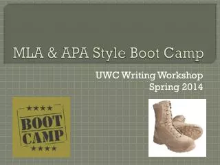 MLA &amp; APA Style Boot Camp