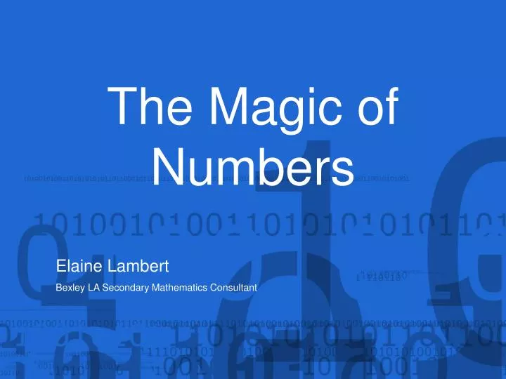 the magic of numbers