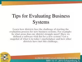 Tips for Evaluating Business Systems