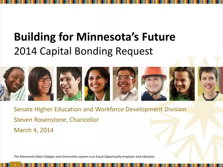 building for minnesota s future 2014 capital bonding request