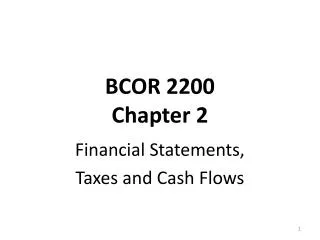 BCOR 2200 Chapter 2
