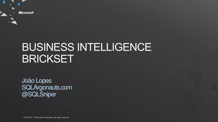 business intelligence brickset
