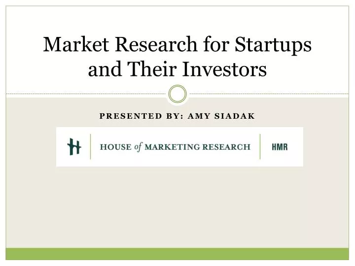 market research for startups and their investors