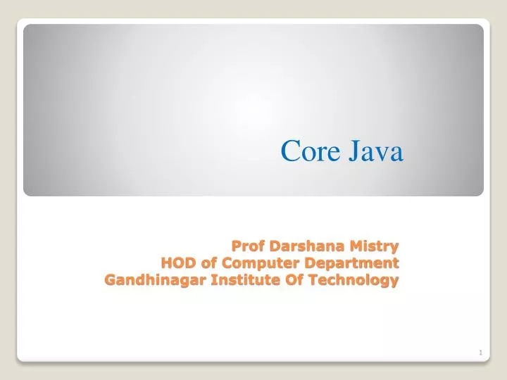 prof darshana mistry hod of computer department gandhinagar institute of technology