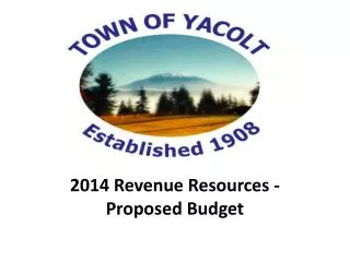 2014 Revenue Resources - Proposed Budget