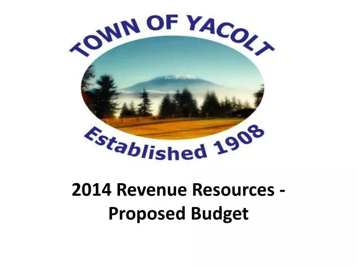 2014 revenue resources proposed budget