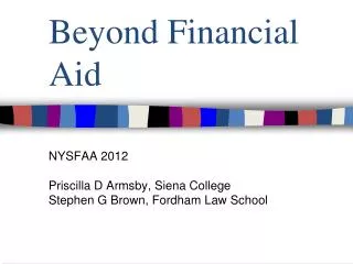Beyond Financial Aid
