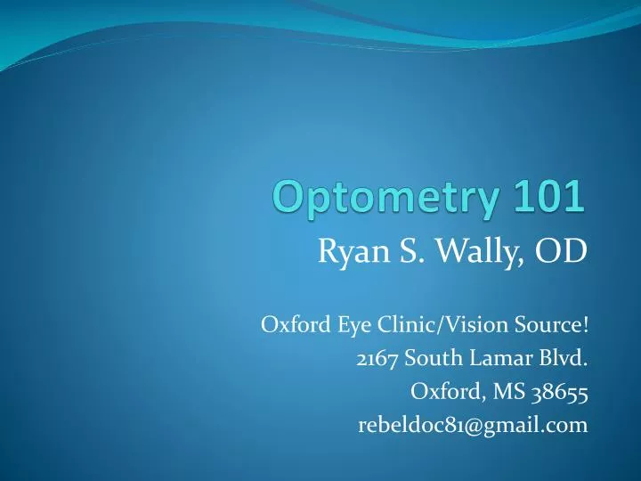 optometry 101