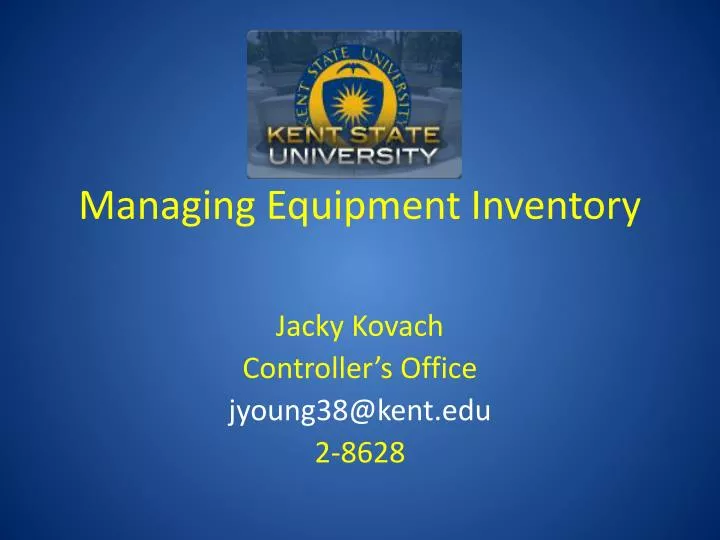 managing equipment inventory