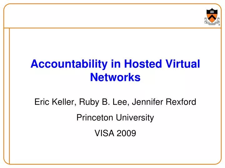 accountability in hosted virtual networks