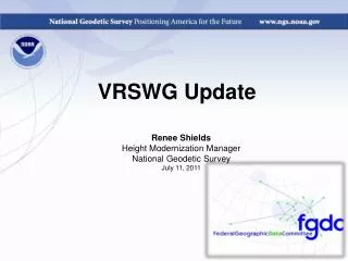 VRSWG Update