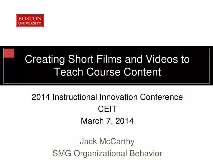 creating short films and videos to teach course content