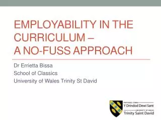 Employability in the curriculum – a no-fuss approach