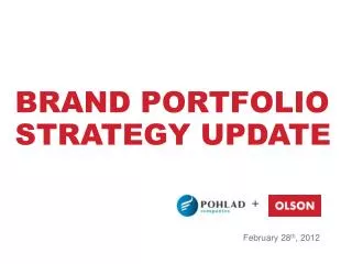 Brand portfolio strategy update