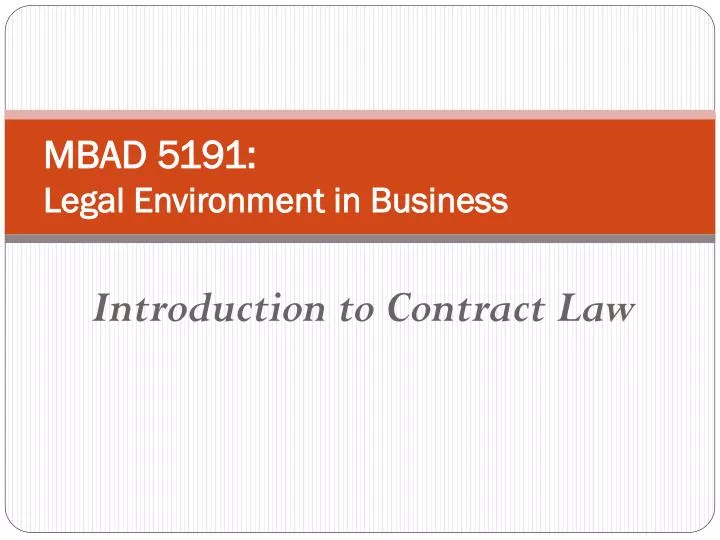 mbad 5191 legal environment in business