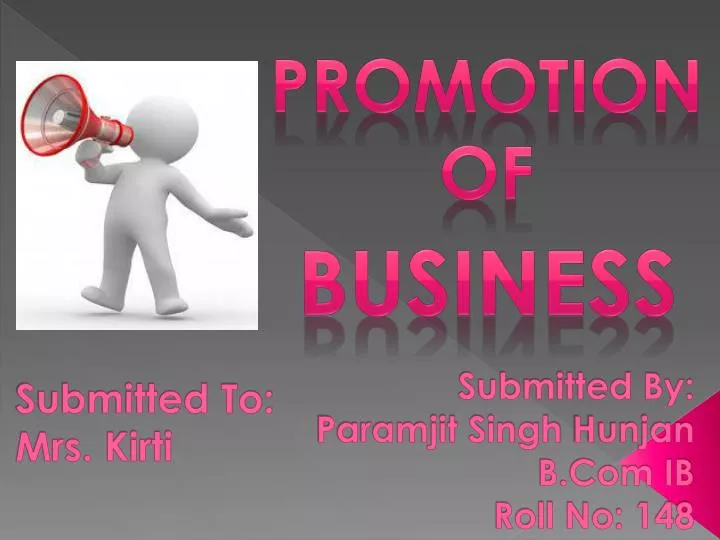 promotion of