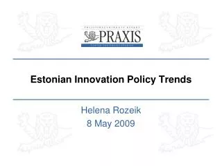 Estonian Innovation Policy Trends