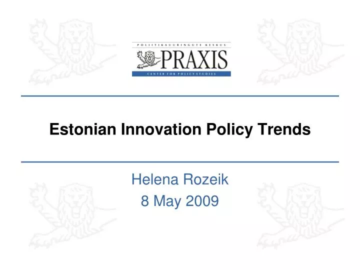 estonian innovation policy trends