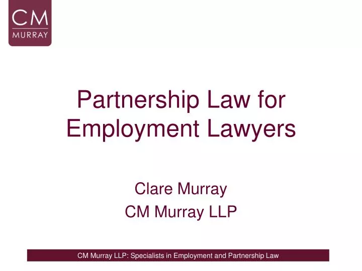 partnership law for employment lawyers