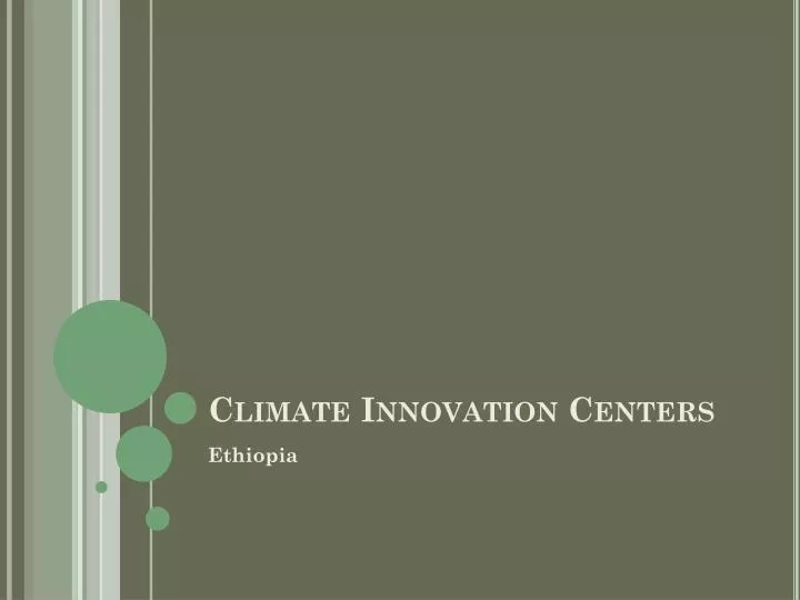 climate innovation centers