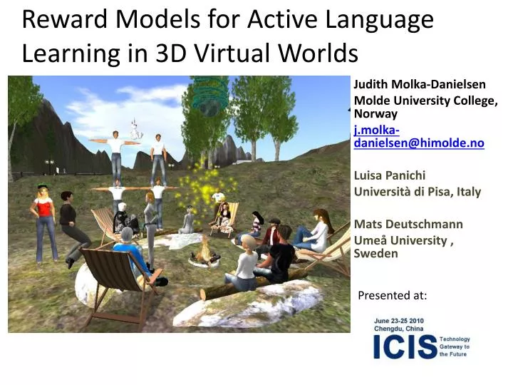 reward models for active language learning in 3d virtual worlds