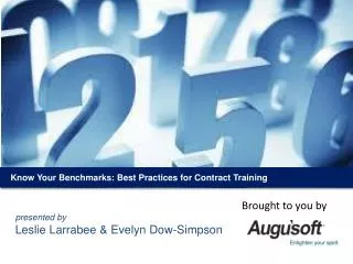 Know Your Benchmarks: Best Practices for Contract Training