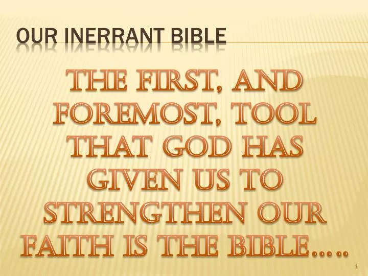 our inerrant bible