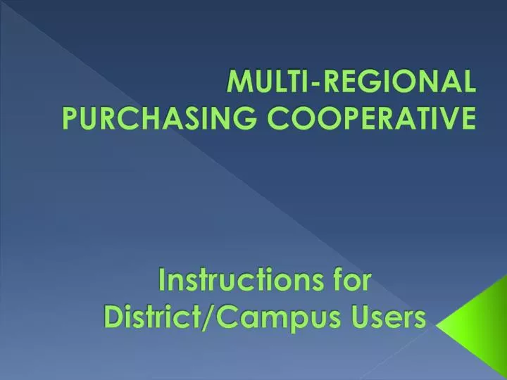 multi regional purchasing cooperative