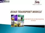 Efficient Road Transport Module for Logistics Business Tracking in Tally - slide 1