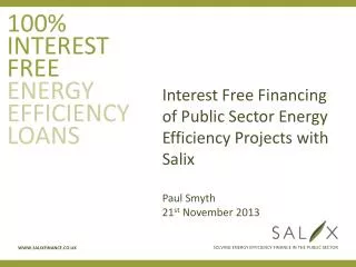 100% INTEREST FREE ENERGY EFFICIENCY LOANS