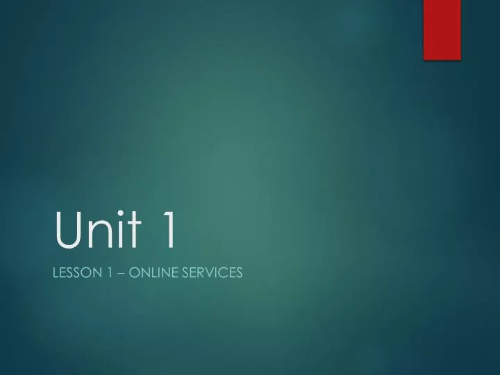 unit 1