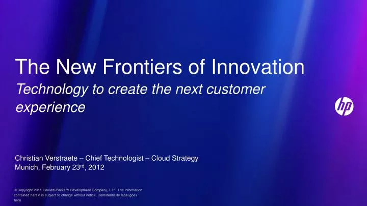 the new frontiers of innovation technology to create the next customer experience