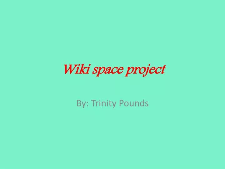wiki space project