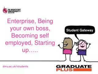 Enterprise, Being your own boss, Becoming self employed, Starting up…..